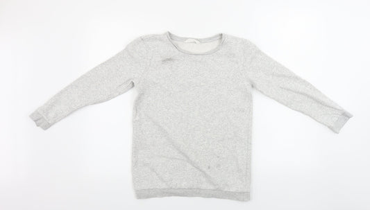 H&M Girls Grey Pullover Jumper Size 10-11 Years - glitter star pattern