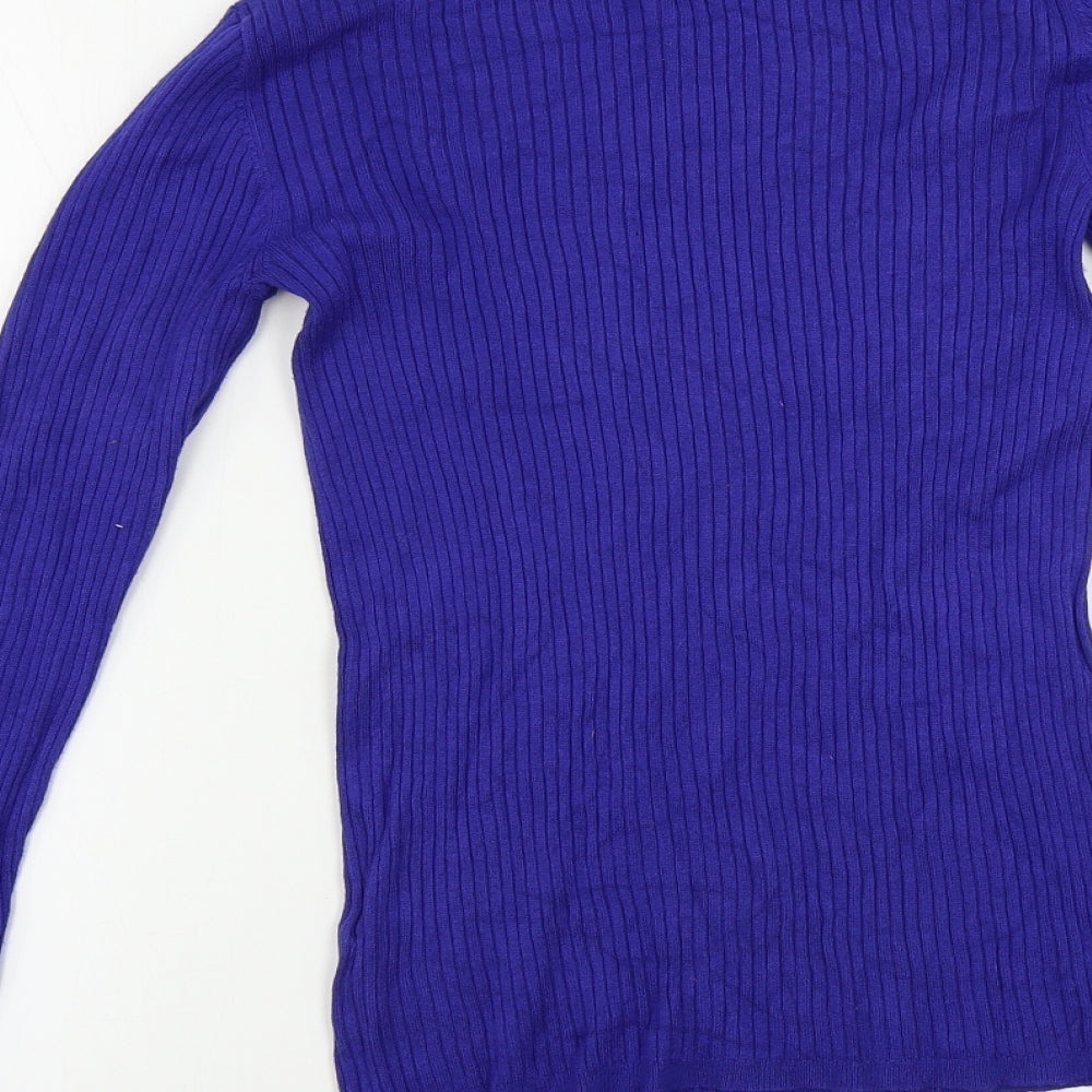 Oasis Womens Blue Pullover Jumper Size S