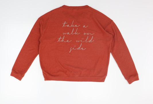 Wetseal Womens Orange Pullover Jumper Size M