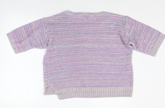F&F Womens Purple Striped Pullover Jumper Size 14