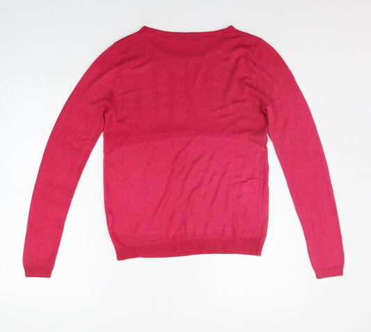 Intenso Womens Pink Pullover Jumper Size M