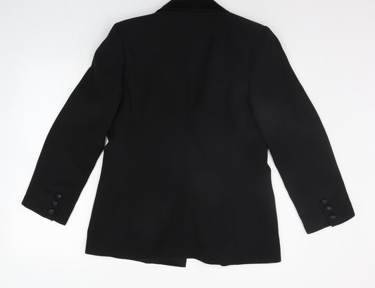 KALFE SA Womens Black Jacket Suit Jacket Size 14