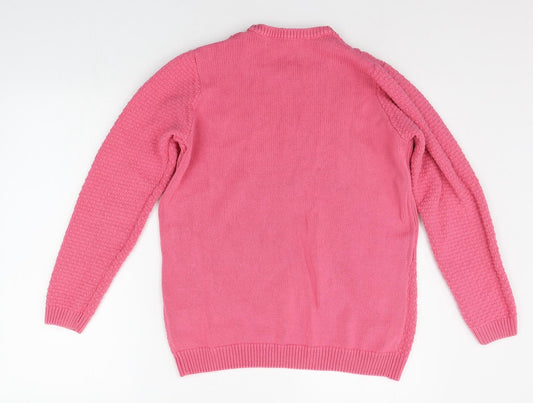 EWM Womens Pink Pullover Jumper Size M