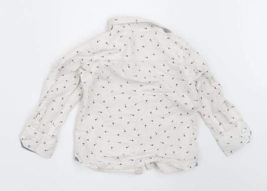 G Boys Boys White Basic Button-Up Size 2-3 Years