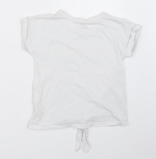 Mini Club Girls White Basic T-Shirt Size 5-6 Years