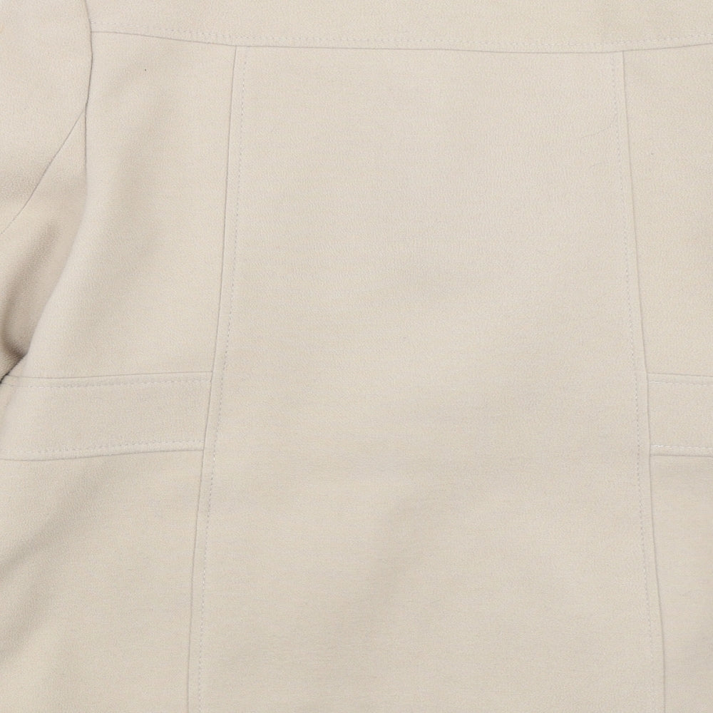 Womens UK Size 14 BHS Beige Overcoat