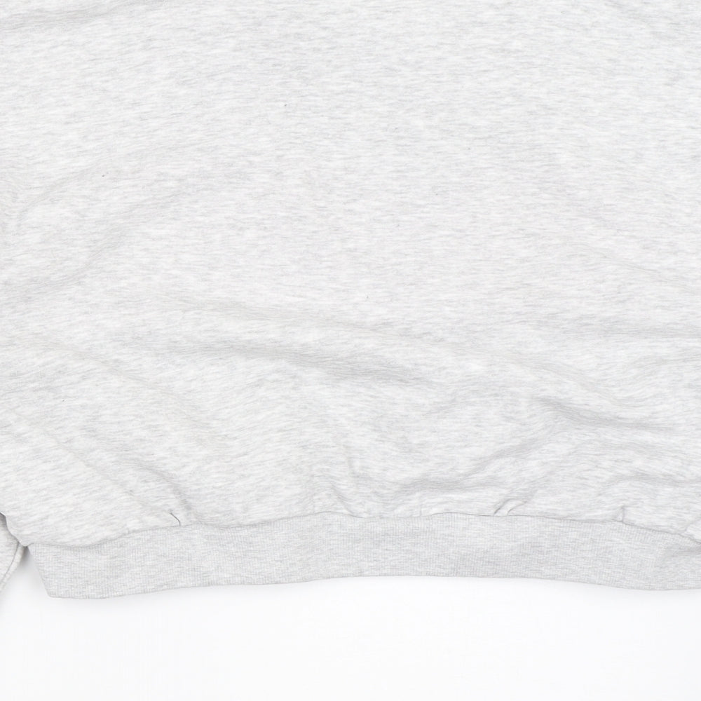 H&M Womens Grey Henley Sweatshirt Size M