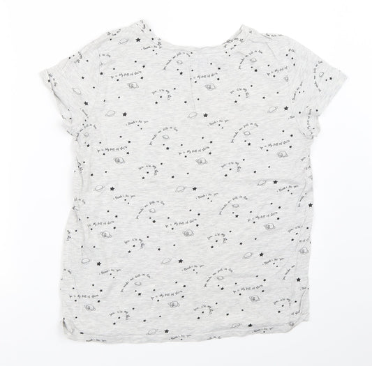 Bershka Womens Grey Basic T-Shirt Size M