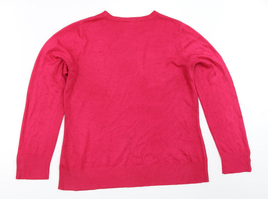 Womens UK Size 14 BHS Pink Pullover Jumper