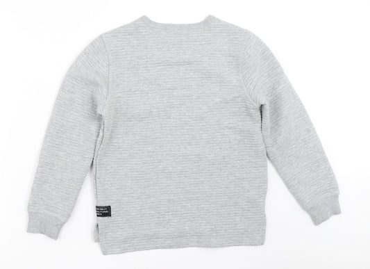 Primark Boys Grey Pullover Sweatshirt Size 9-10 Years