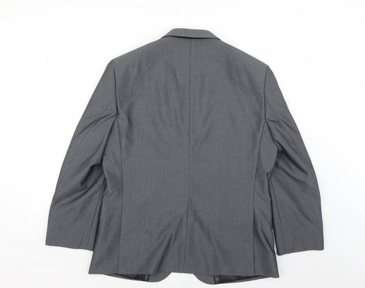 Mens UK Size S Fellini Regular Grey Suit Jacket