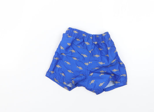 Primark Baby Blue Geometric Cropped Trousers Size 18-24 Months