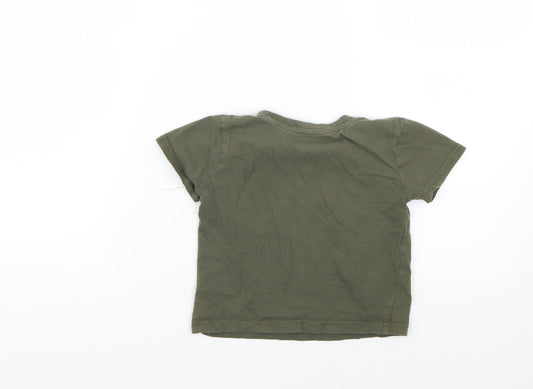 Primark Baby Green Geometric Basic T-Shirt Size 18-24 Months