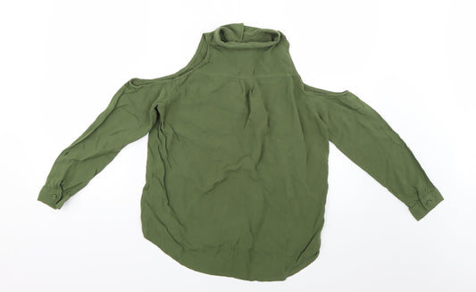 Womens UK Size 6 H&M Green Basic Blouse