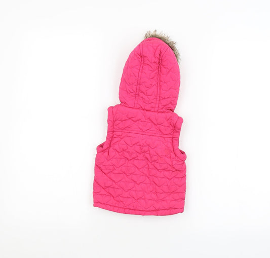 F&F Baby Pink Parka Coat Size 6-9 Months