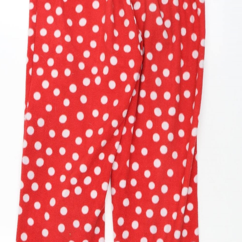 George Womens Red Polka Dot Sweatpants Trousers Size 8 L25 in