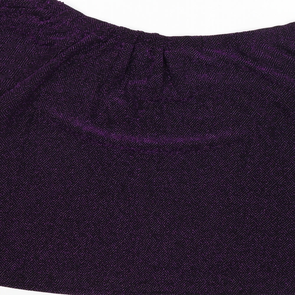 Papaya Womens Black Basic T-Shirt Size 14