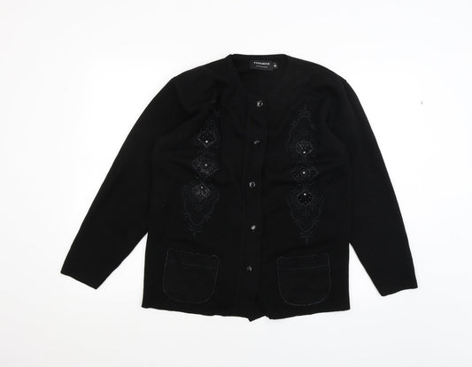 Womens UK Size M paramour Black Cardigan Jumper
