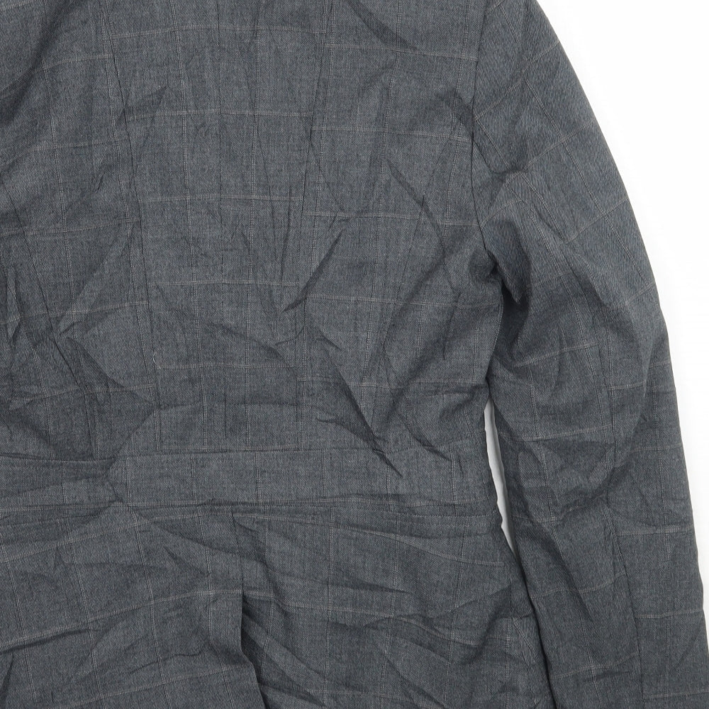 NEXT Womens Grey Check Jacket Suit Jacket Size 8