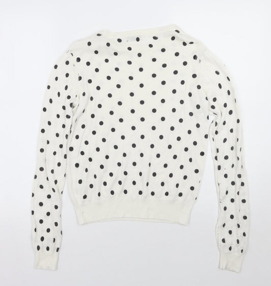 Womens UK Size M Brave Soul White Pullover Jumper