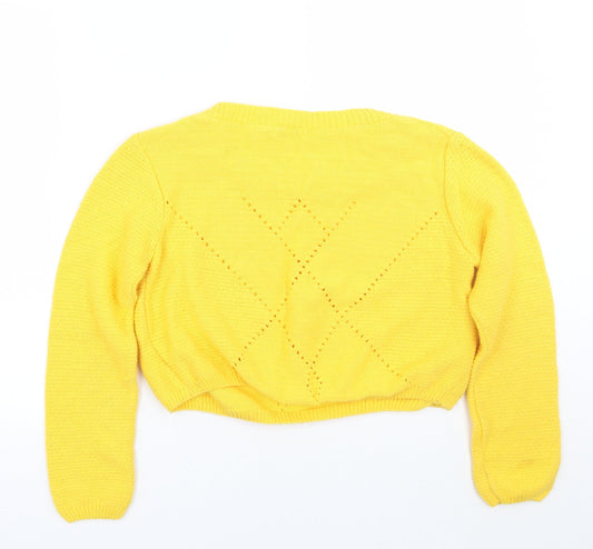 Whos who Womens Yellow Pullover Jumper Size L