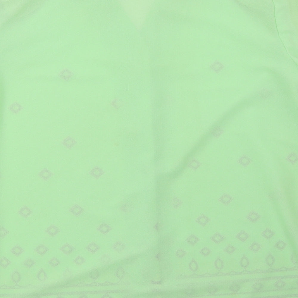 Womens UK Size 14 Preworn Green Basic Blouse
