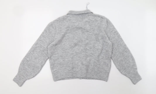 George Womens Grey Knit Jacket Size 14