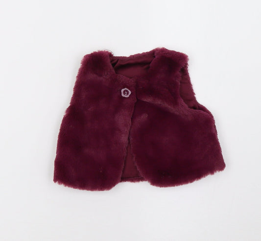 George Girls Purple Basic Jacket Snowsuit Size 0-3 Months