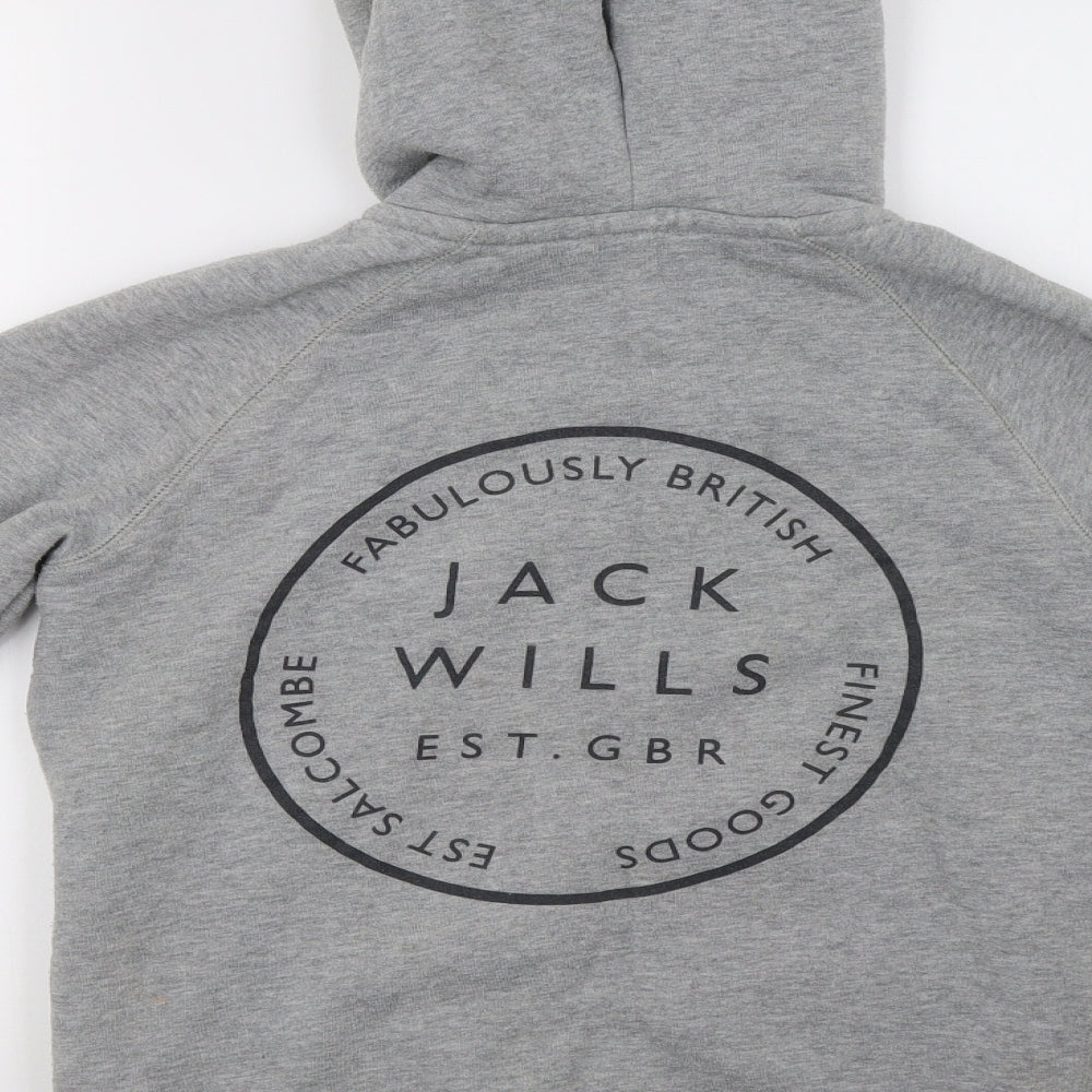 Womens UK Size 6 Jack Wills Grey Full Zip Hoodie
