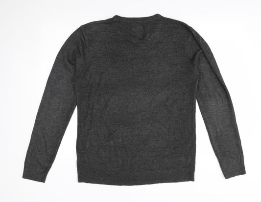 Peacocks Mens Grey Pullover Jumper Size L