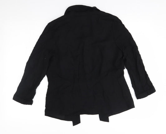 Womens UK Size 8 Oasis Black Cardigan Jumper