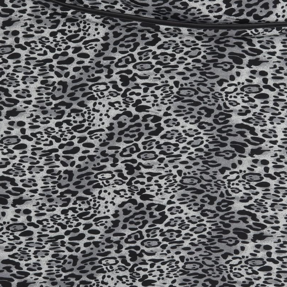Maya Womens Grey Animal Print Coatigan One Size - sleeveless