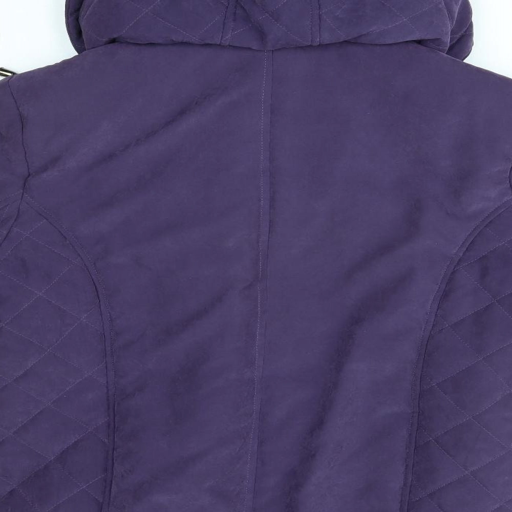 First avenue Womens Purple Quilted Coat Size 12