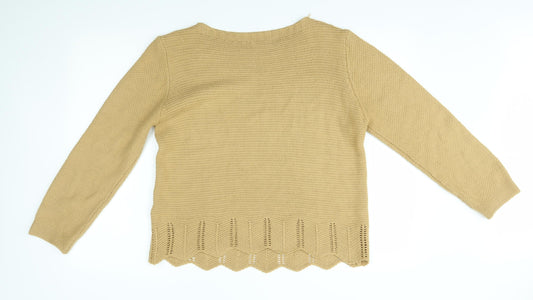 luisa ricci Womens Gold Pullover Jumper Size M