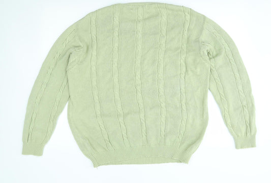 amy moore Womens Green Pullover Jumper One Size