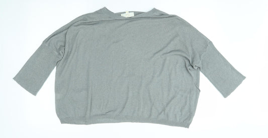 Womens UK Size S jcl Silver Pullover Jumper