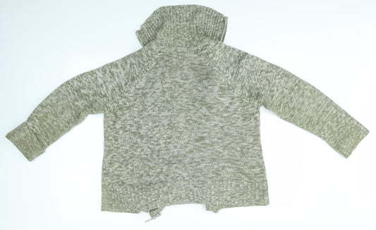 ALEKARA Womens Green Full Zip Jumper Size L
