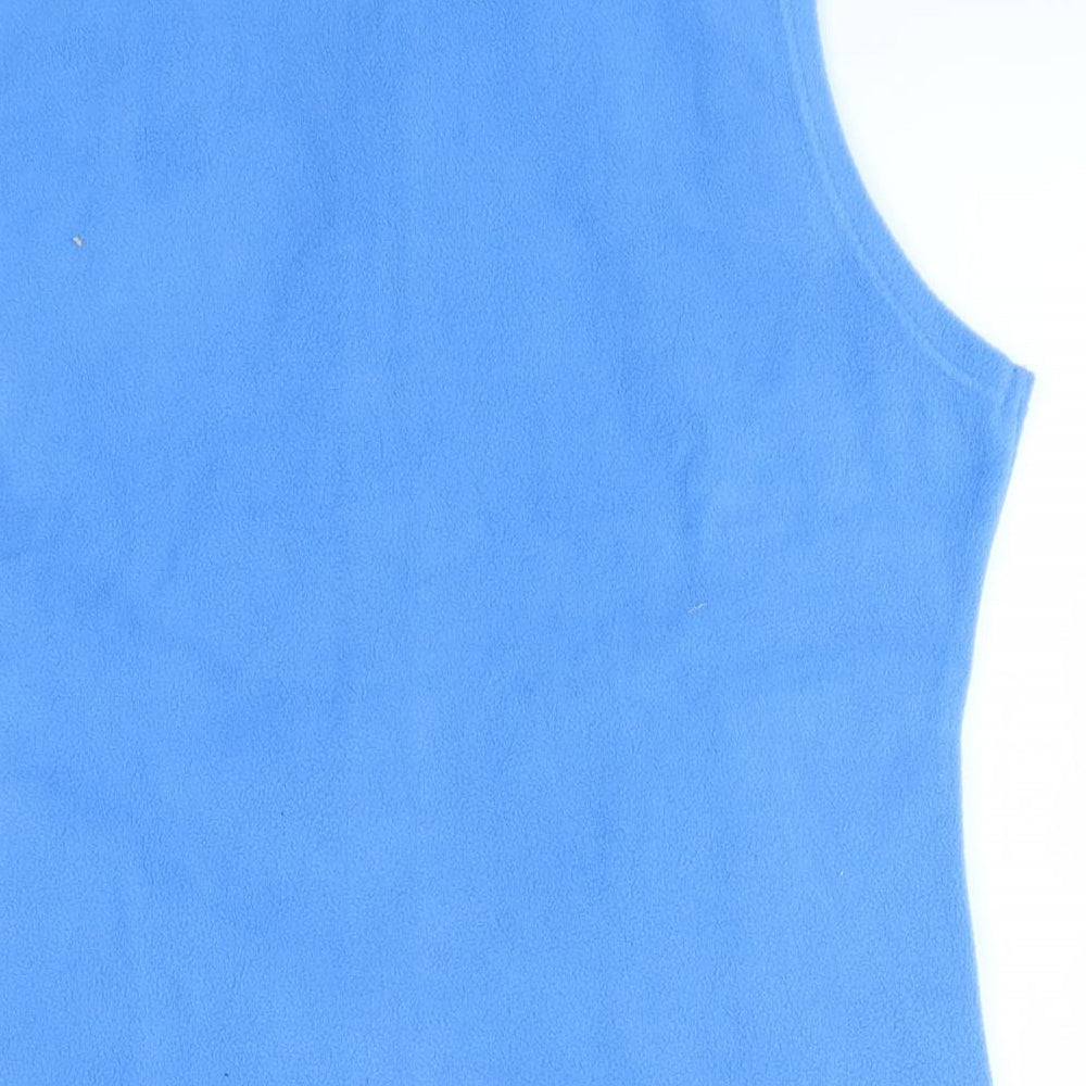 Womens UK Size 14 ISLE Blue Full Zip Jumper