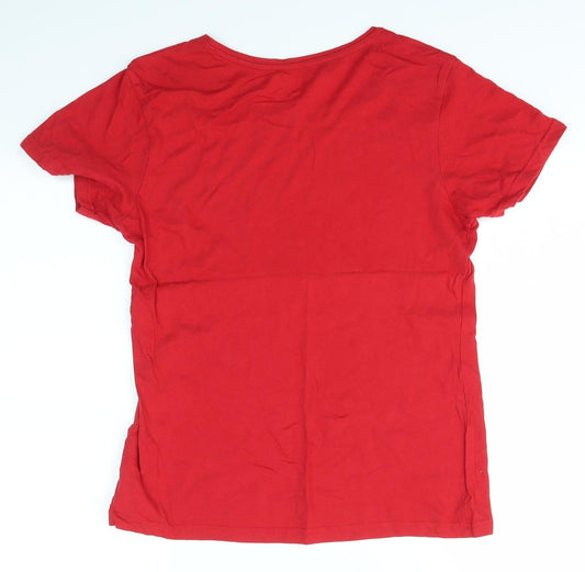 Primark Womens Red Basic T-Shirt Size S