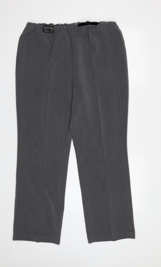 Womens UK Size 16 Classic Regular Fit Grey Trousers