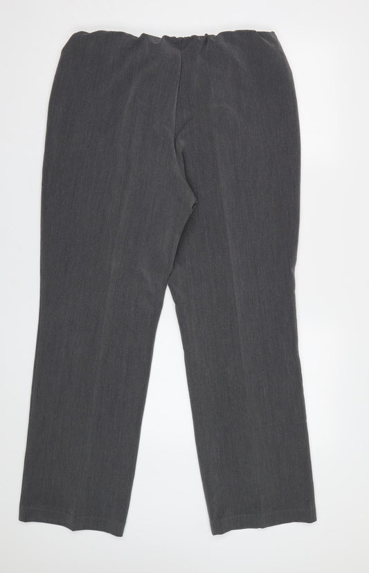 Classic Womens Grey Trousers Size 16 L30 in