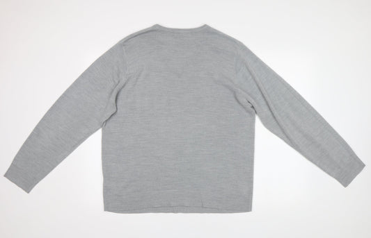 M&S Mens Grey Pullover Jumper Size L