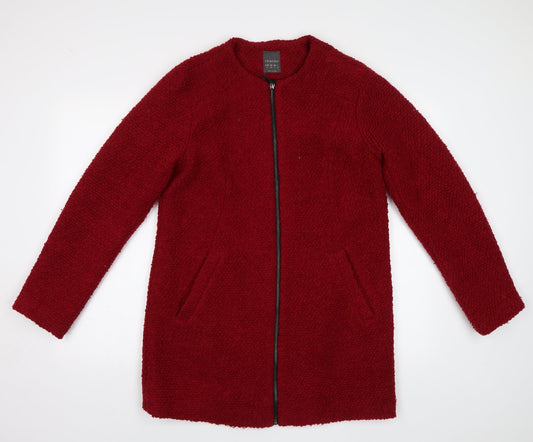Womens UK Size 12 Primark Red Overcoat