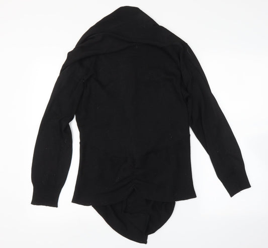 B&W Womens Black Cardigan Jumper Size M