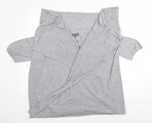 Womens UK Size 14 et vous Grey Wrap Jumper