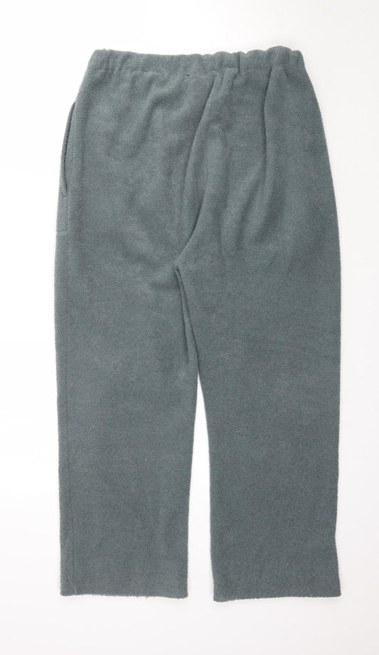 Bonmarché Womens Green Cropped Trousers Size S L26 in - Fleece feel