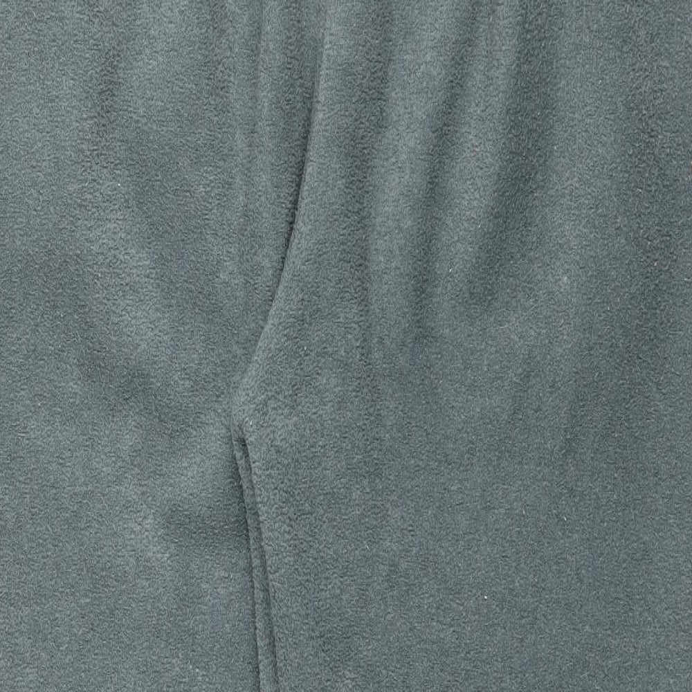 Bonmarché Womens Green Cropped Trousers Size S L26 in - Fleece feel