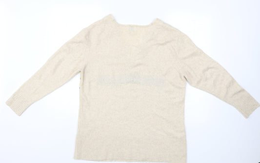 River Island Womens Ivory Pullover Jumper Size M