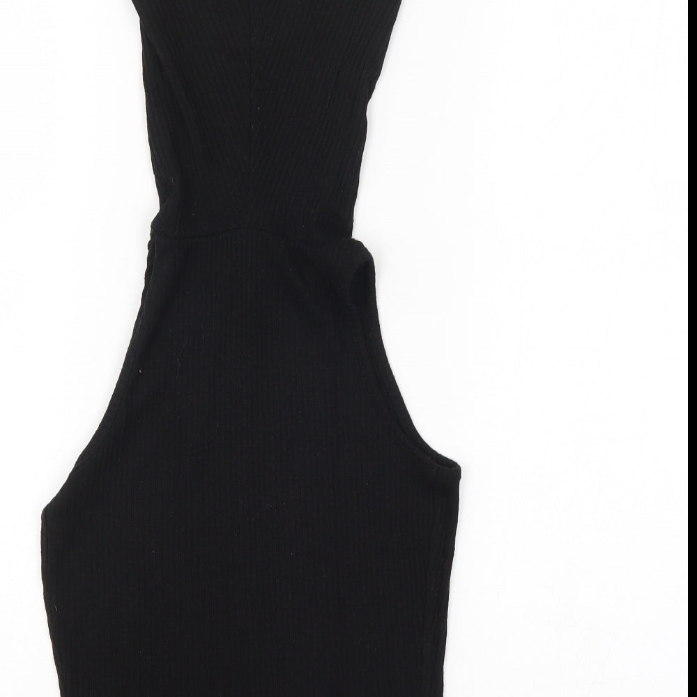 Womens UK Size 6 River Island Black Jersey Tank