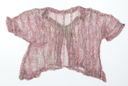 Monroe and Main Womens Pink Knit Cardigan Jumper Size M